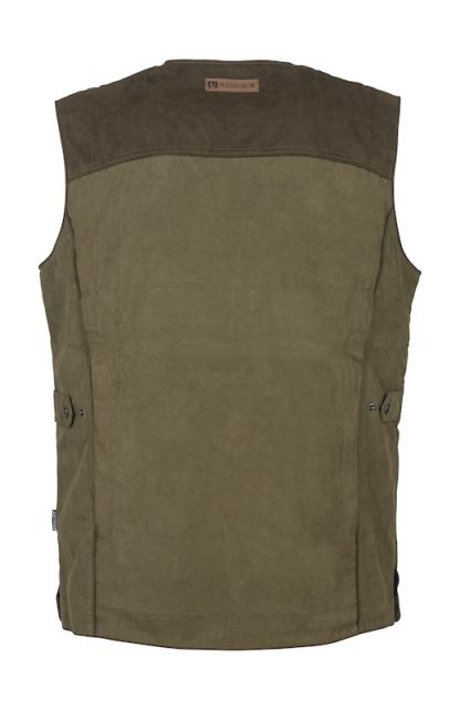 Percussion Men's Rambouillet Gilet Vest in Dark Khaki - Back View