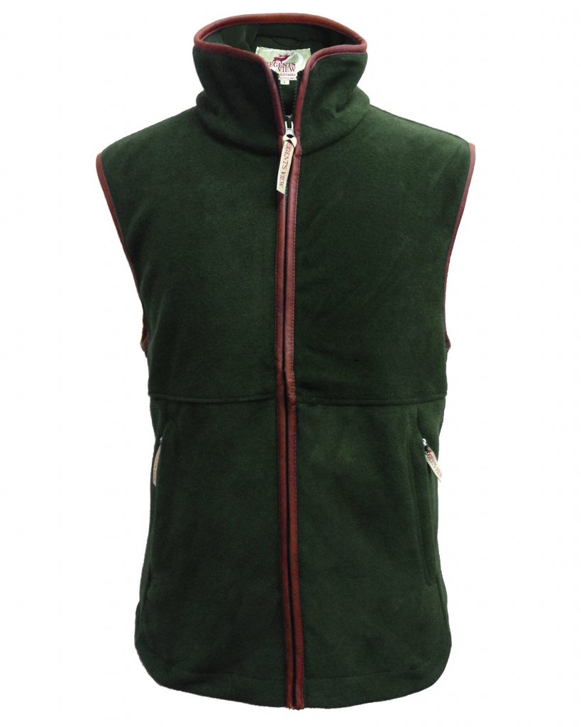 Regents View Mens Fleece Gilet Forest Green - Edinburgh Outdoor Wear