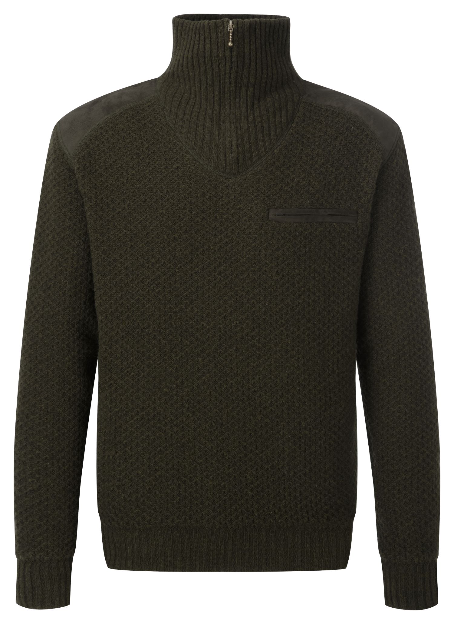 ShooterKing Men's Highland Jumper - Olive/Brown - Edinburgh Outdoor Wear