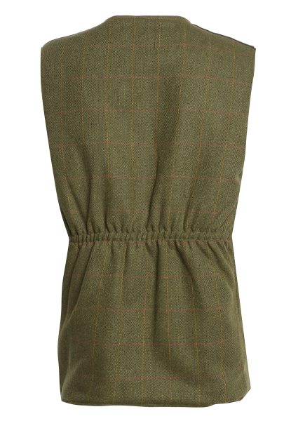 Bronte Unisex Derby Tweed Gilet Olive Edinburgh Outdoor Wear