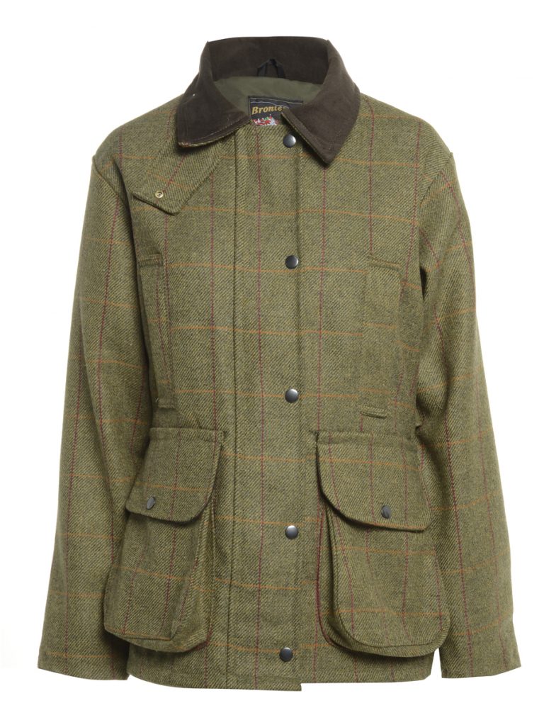 Bronte Ladies Crompton Tweed Jacket Dark Green Edinburgh Outdoor Wear