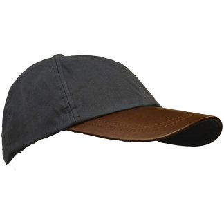 Leather Baseball Cap Navy